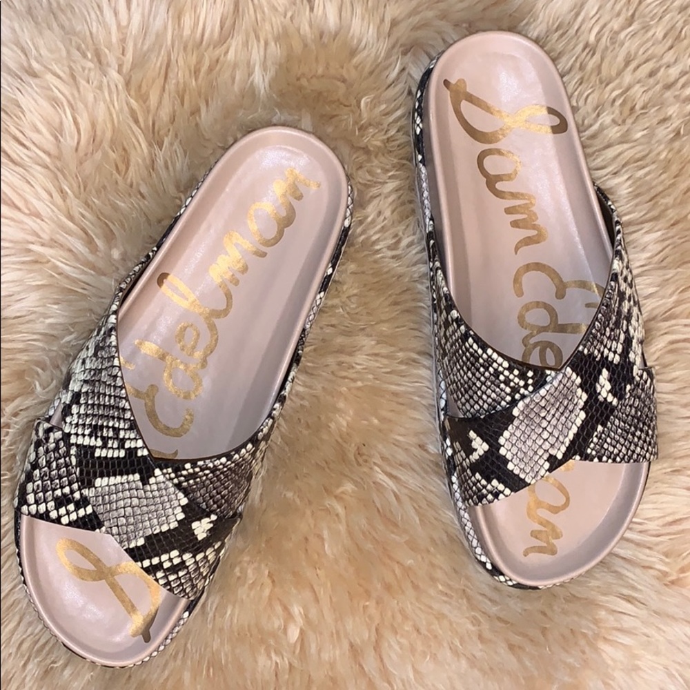NEW Sam Edelman Sadia Snakeskin slide sandal